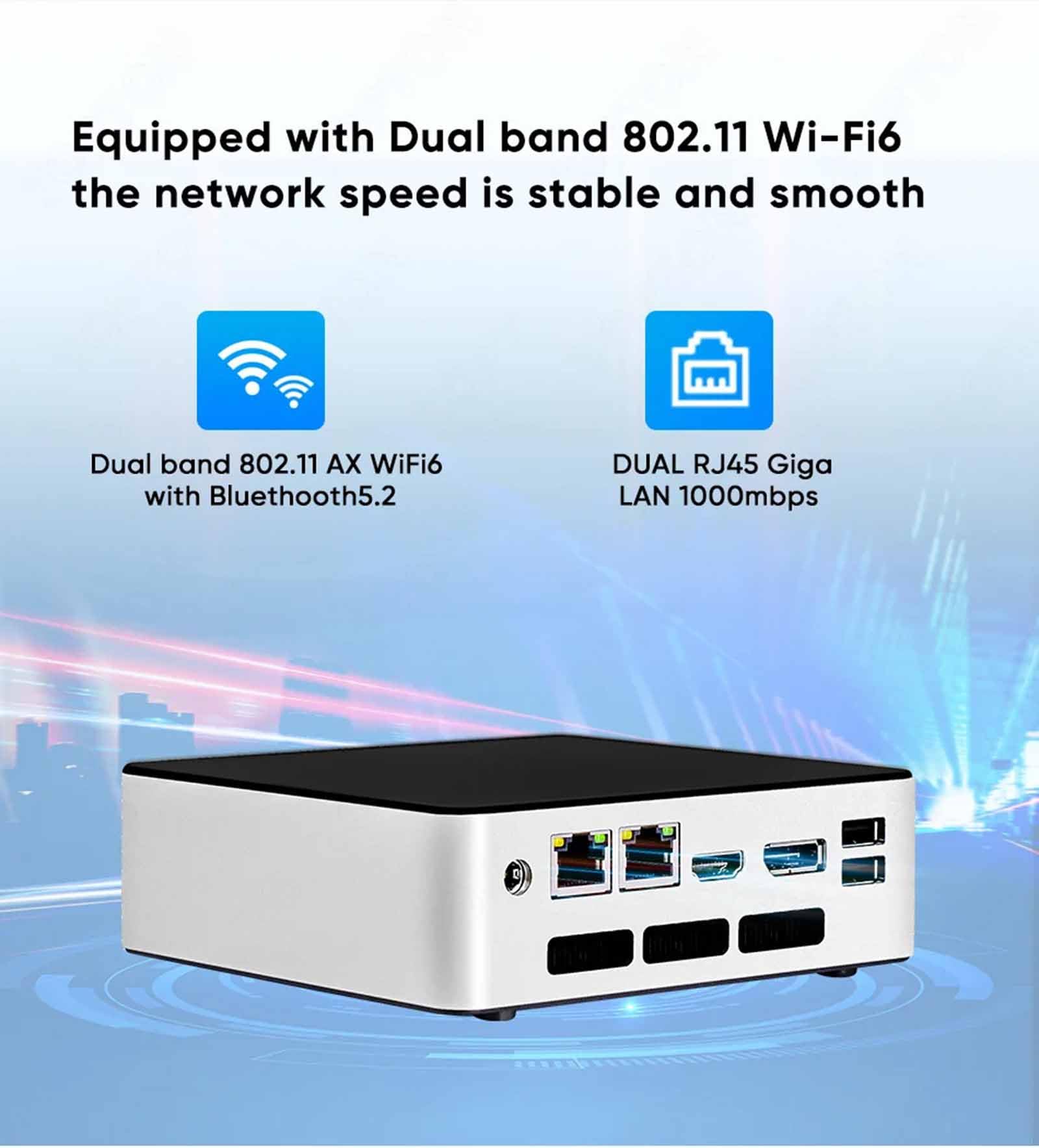 13th Gen Mini PC i5 1340P 1350P 2xDDR5 4800MHz 2*NVMe Win11 NUC